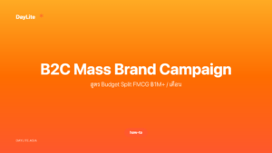 B2C Mass Brand Campaign — สูตร Budget Split FMCG ฿1M+ / เดือน