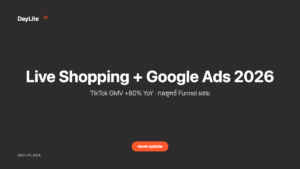 Live Shopping + Google Ads 2026 — TikTok GMV +80% YoY · กลยุทธ์ Funnel ผสม